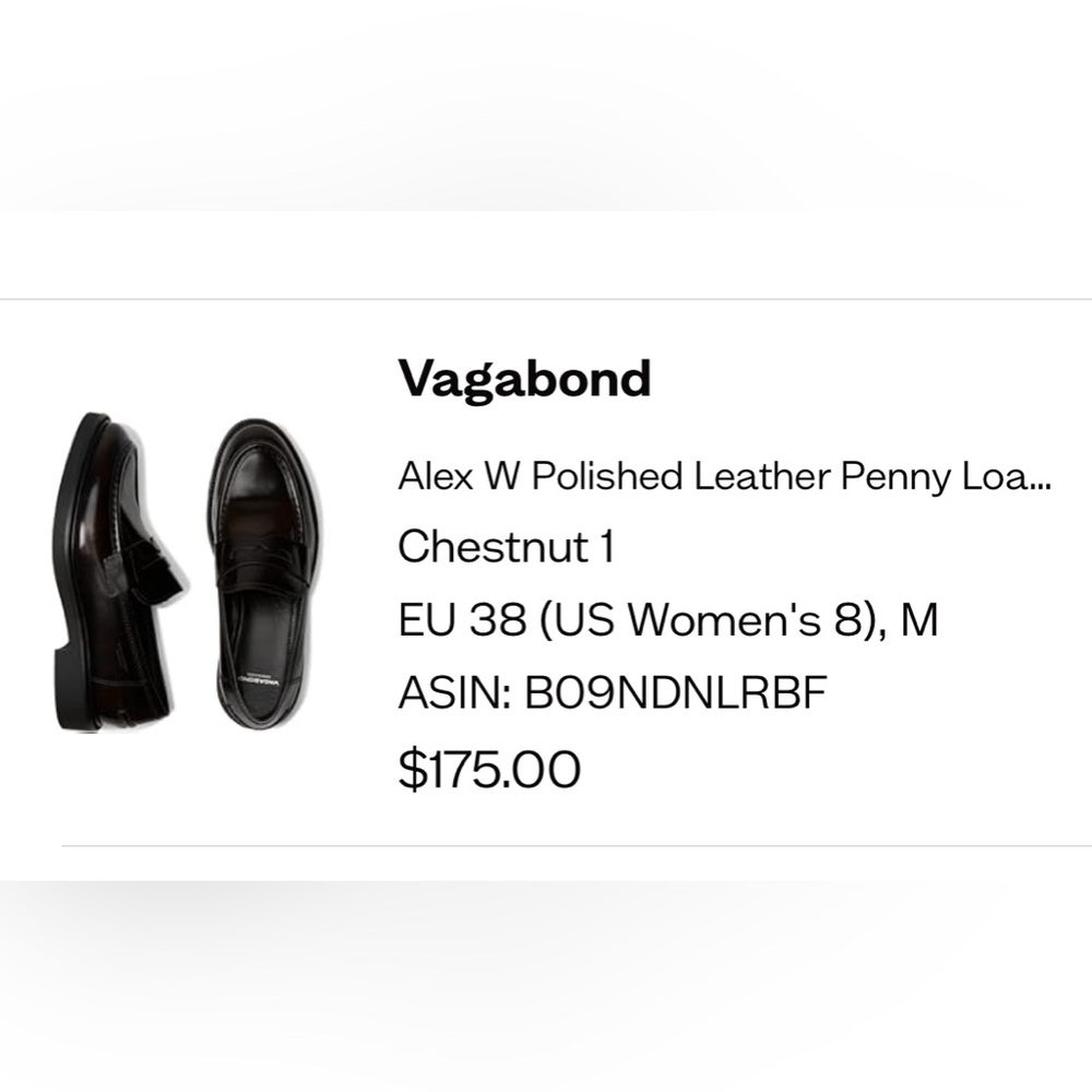 Vagabond Shoemakers Penny Loafer Shoe Size 8 Chestnut Brown - Picture 14 of 16